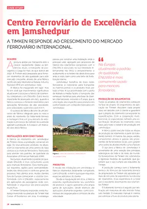 Artigo sobre Centro Ferroviário de Excelência da Timken Artigo sobre Centro Ferroviário de Excelência da Timken