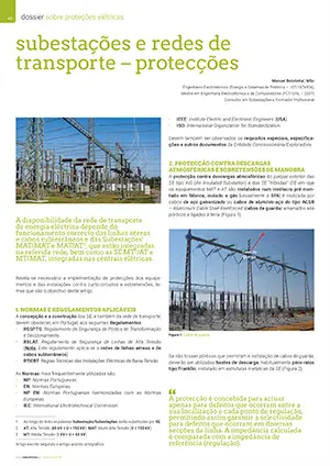 Artigo sobre subestações e redes de transporte – protecções