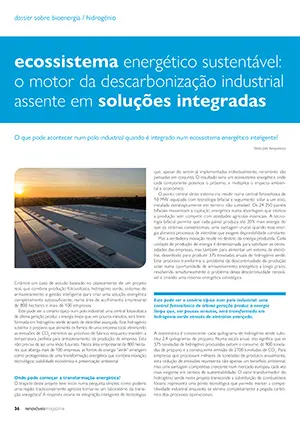 Artigo sobre Ecossistema energético sustentável