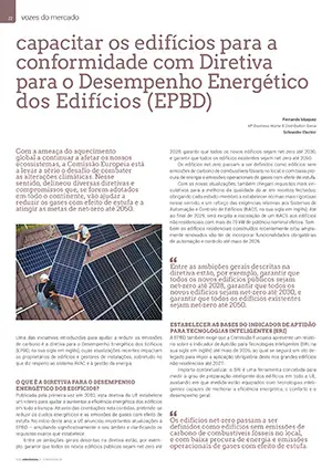 Artigo sobre Edifícios com Diretiva para o Desempenho Energético dos Edifícios (EPBD)
