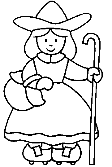Desenho de Princesa camponesa para colorir