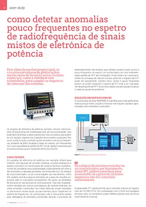 Artigo sobre detetar anomalias no espetro de radiofrequência de sinais mistos de eletrónica de potência