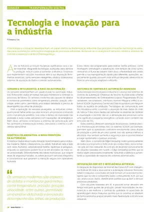 Artigo sobre tecnologia e inovação para a indústria