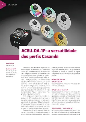 Artigo sobre Versatilidade dos perfis Casambi com o CBU-DA-1P