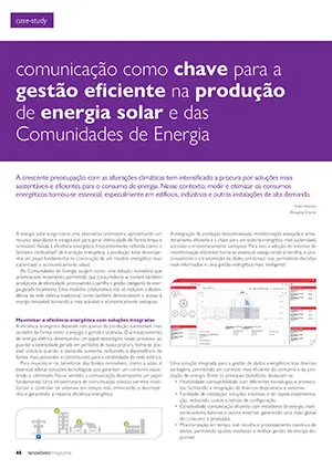 Artigo sobre comunicação na gestão eficiente na produção de energia solar e CER