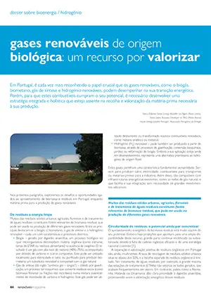 Artigo sobre Gases renováveis de origem biológica