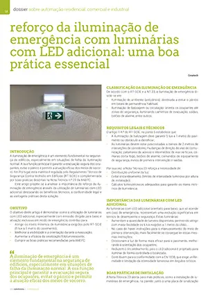 Artigo sobre reforço da iluminação de emergência com luminárias com LED adicional Artigo sobre reforço da iluminação de emergência com luminárias com LED adicional