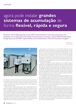 Artigo sobre instalação de grandes sistemas de acumulação de forma flexível, rápida e segura