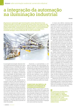 Artigo sobre a Integração da automação na iluminação industrial