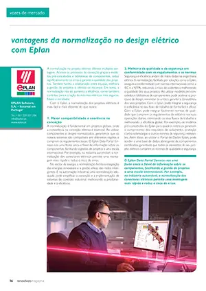 Artigo sobre vantagens da normalização no design elétrico
