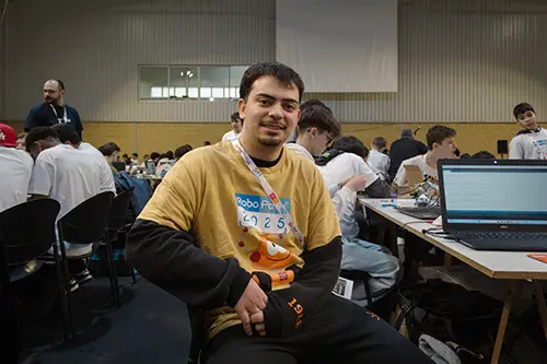 Rui Reis, voluntário da RoboParty 2025 Rui Reis, voluntário da RoboParty 2025