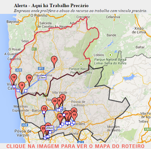  Mapa do Roteiro da Precariedade - Braga