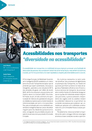 Artigo sobre acessibilidades nos transportes – “diversidade na acessibilidade”