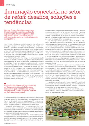 Artigo sobre iluminação conectada no setor de retail