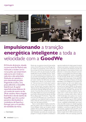 Reportagem sobre a transição energética inteligente com a GoodWe