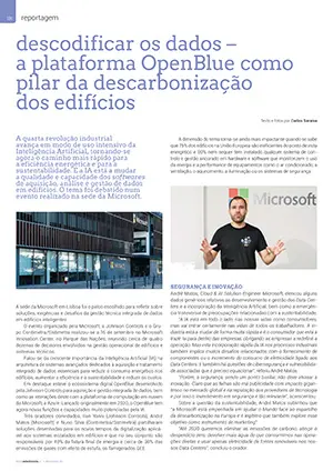 Reportagem sobre Descodificar os dados – a plataforma OpenBlue como pilar da descarbonização dos edifícios