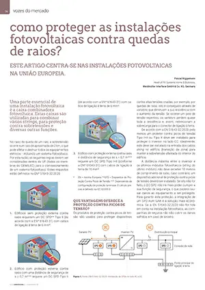 Artigo sobre como proteger as instalações fotovoltaicas contra quedas de raios