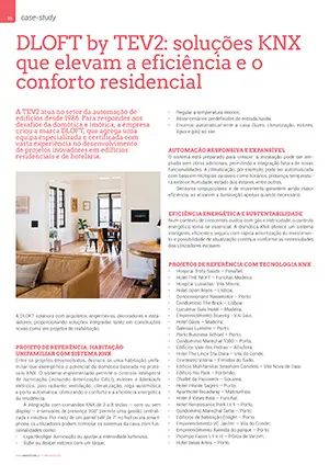 Artigo sobre DLOFT by TEV2: soluções KNX que elevam a eficiência e o conforto residencial