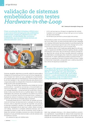 Artigo sobre Validação de sistemas embebidos com testes Hardware-in-the-Loop
