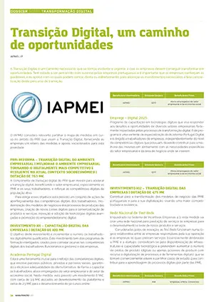 Artigo sobre a Transição Digital, um caminho de oportunidades