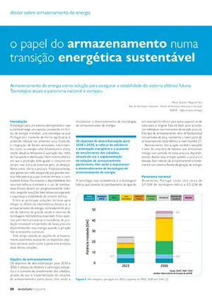 Artigo sobre o papel do armazenamento numa transição energética sustentável Artigo sobre o papel do armazenamento numa transição energética sustentável