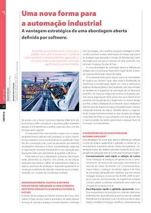 Artigo sobre Automação industrial: vantagem de uma abordagem aberta definida por software