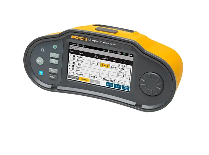 O modelo 1674 FC tem a função de pré-teste de isolamento.