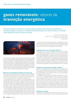 Artigo sobre Gases renováveis: vetores da transição energética